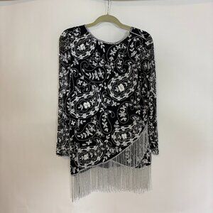 Black Tie by He-ro Industries Inc. Vintage Black Silk Top